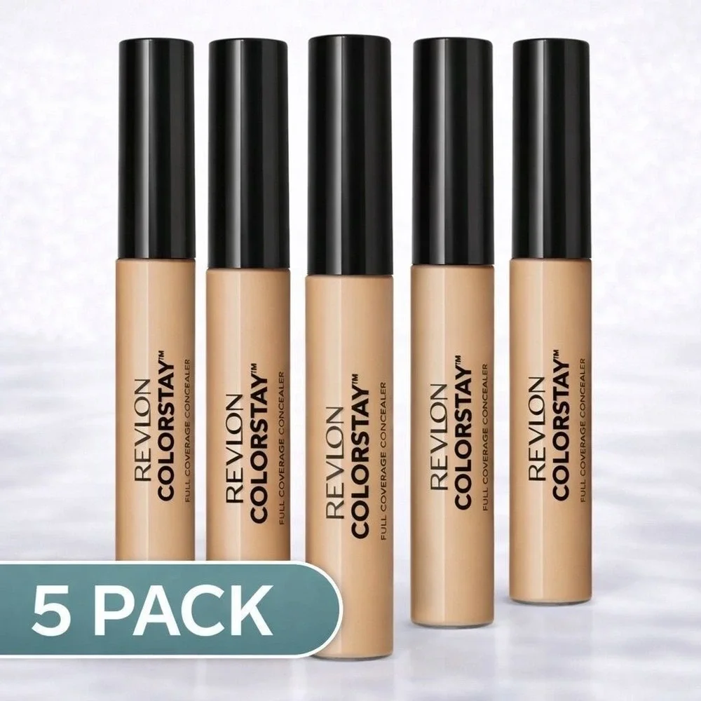 5-Pack, Revlon ColorStay Liquid Concealer Makeup, Full Coverage, 040 Medium